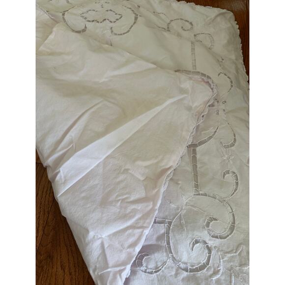 Simply Shabby Chic Pink Embroidered 24” Pillow Sham case Cotton euro Vintage - Picture 6 of 15